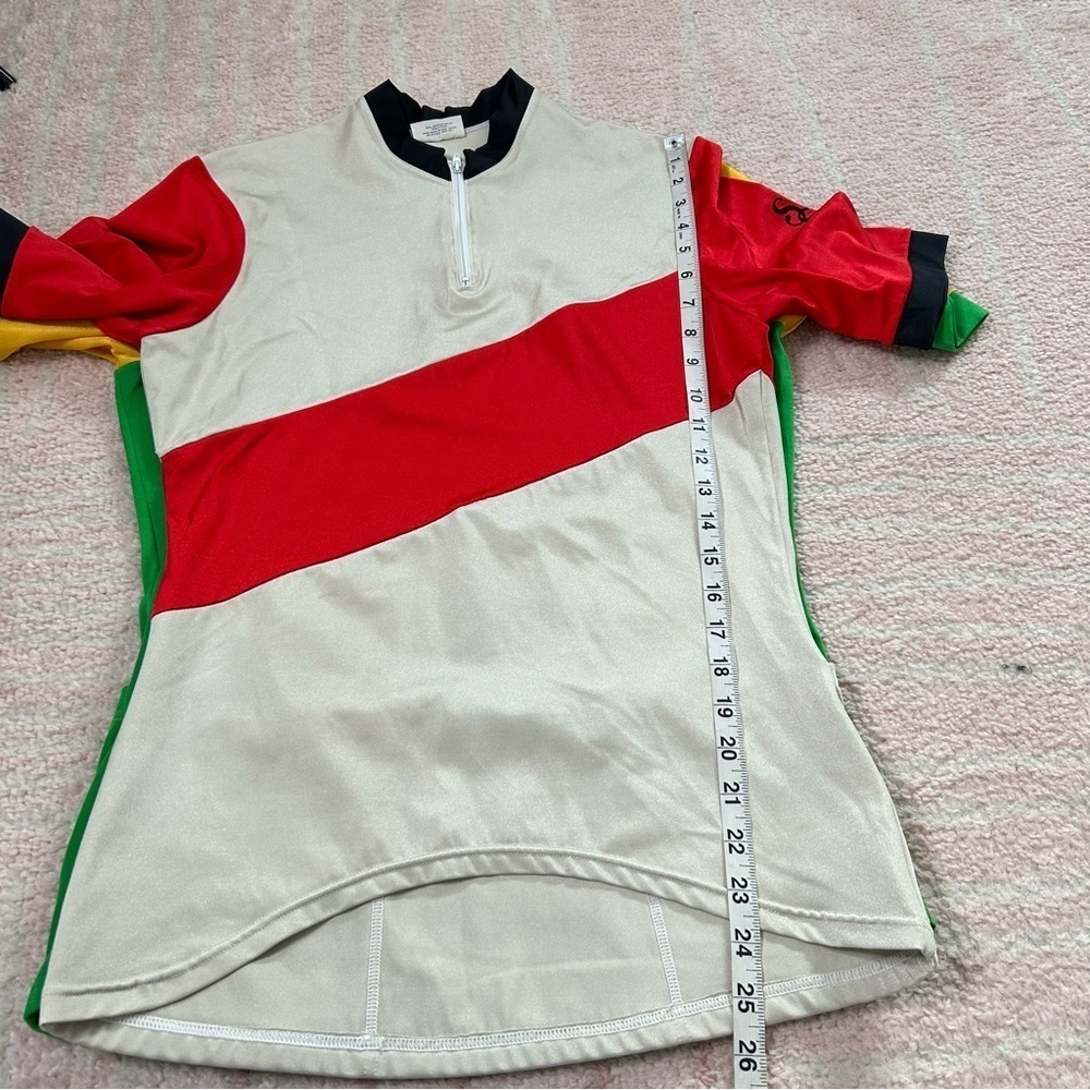 2 Vintage Schnaubelt Shorts Cycling Jerseys 1/4 Zip Yellow Green Tan Red Black M - Picture 10 of 14